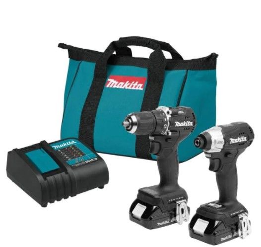 Photo 1 of Makita 18-Volt LXT Lithium-Ion Sub-Compact Brushless Cordless 2-piece Combo Kit (Driver-Drill/Impact Driver) 1.5Ah