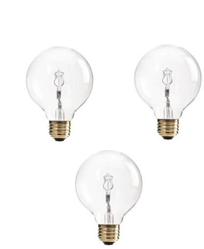 Photo 1 of 3pck-Philips 60-Watt Equivalent G25 Halogen Clear Decorative Globe Light Bulb (3-Pack)