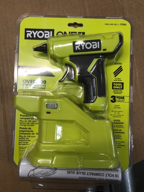 Photo 2 of RYOBI ONE+ 18V Cordless Compact Glue Gun (Tool Only)