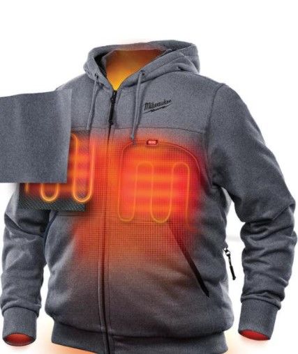 Photo 1 of Milwaukee Men's X-Large M12 12-Volt Lithium-Ion Cordless Gray Heated Hoodie Kit with (1) 1.5Ah Battery and Charger