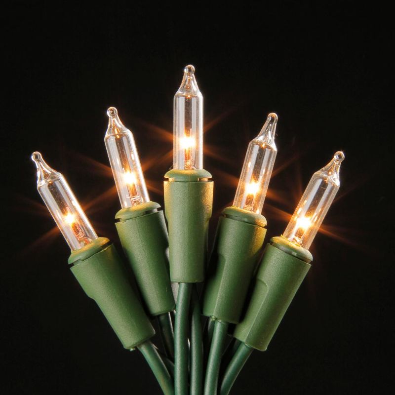 Photo 1 of 23pck - Home Accents Holiday 100 Clear Incandescent Mini Lights Set Indoor Outdoor
