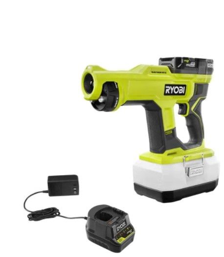 Photo 1 of RYOBI ONE+ 18V Cordless Handheld Electrostatic Sprayer Kit with (1) 2.0 Ah Battery and Charger