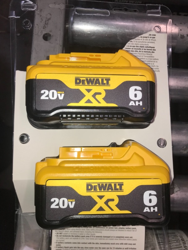 Photo 3 of DEWALT 20V MAX Battery, Premium 6.0Ah Double Pack (DCB206-2)
