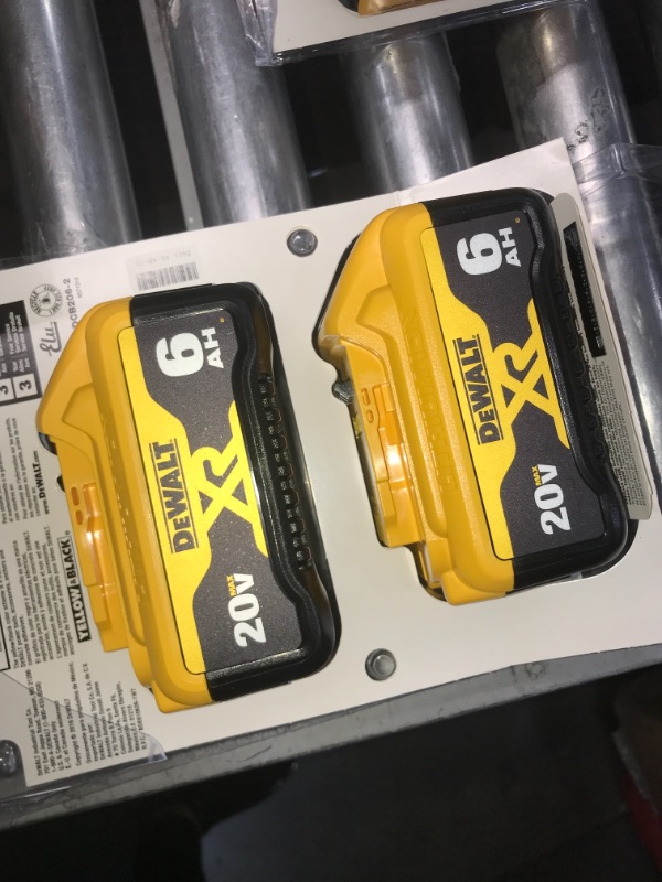 Photo 2 of DEWALT 20V MAX Battery, Premium 6.0Ah Double Pack (DCB206-2)
