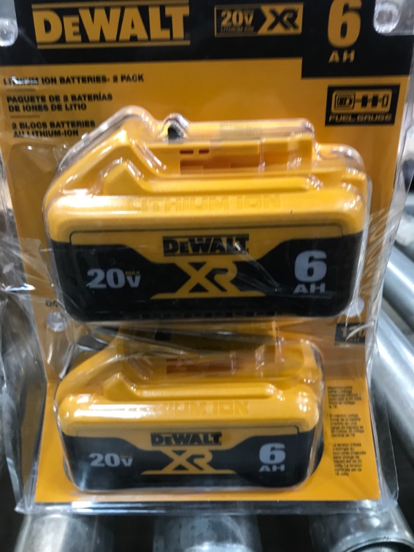 Photo 1 of DEWALT 20V MAX Battery, Premium 6.0Ah Double Pack (DCB206-2)
