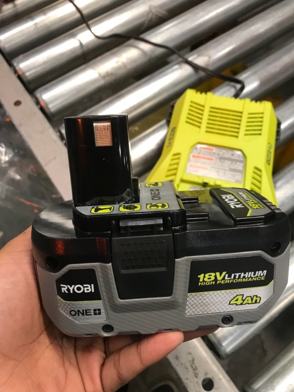 Photo 2 of RYOBI ONE+ 18V HIGH PERFORMANCE Lithium-Ion 4.0 Ah Battery and Charger Starter Kit