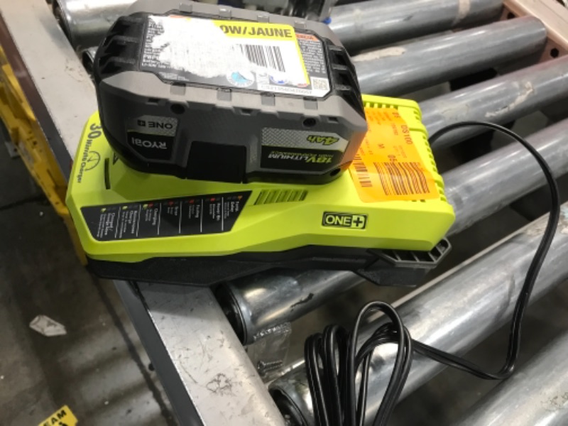 Photo 4 of RYOBI ONE+ 18V HIGH PERFORMANCE Lithium-Ion 4.0 Ah Battery and Charger Starter Kit