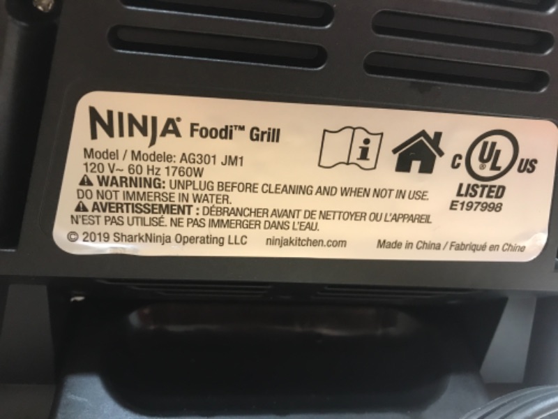 Photo 7 of NINJA Foodi 5-in-1 Indoor Grill with 4 Qt. Air Fryer, Roast, Bake, Dehydrate and Cyclonic Grilling (AG301)