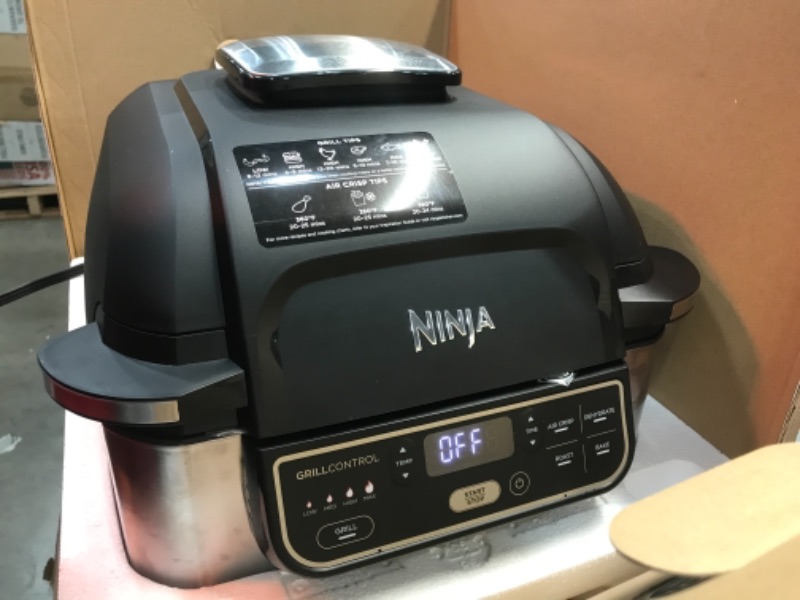 Photo 5 of NINJA Foodi 5-in-1 Indoor Grill with 4 Qt. Air Fryer, Roast, Bake, Dehydrate and Cyclonic Grilling (AG301)