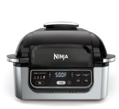 Photo 1 of NINJA Foodi 5-in-1 Indoor Grill with 4 Qt. Air Fryer, Roast, Bake, Dehydrate and Cyclonic Grilling (AG301)