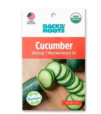 Photo 1 of 10pck-Back to the Roots Organic Marketmore 76 Cucumber Seed 