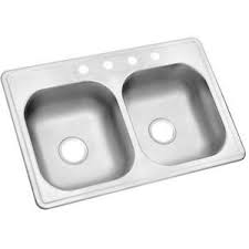 Photo 1 of *NEW GLACIER BAY Drop-In Stainless Steel 33 in. 4-Hole Double Bowl Kitchen Sink