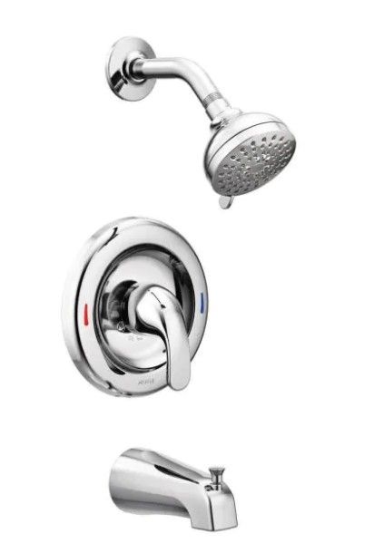 Photo 1 of Adler Single-Handle 4-Spray Tub and Shower Faucet in Chrome (Valve Included)
