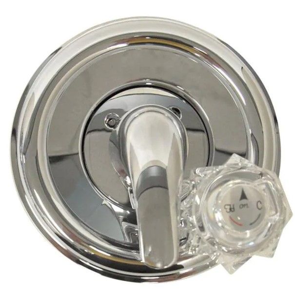 Photo 1 of 1-Handle Valve Trim Kit in Chrome for Delta Tub/Shower Faucets (Valve Not Included)
