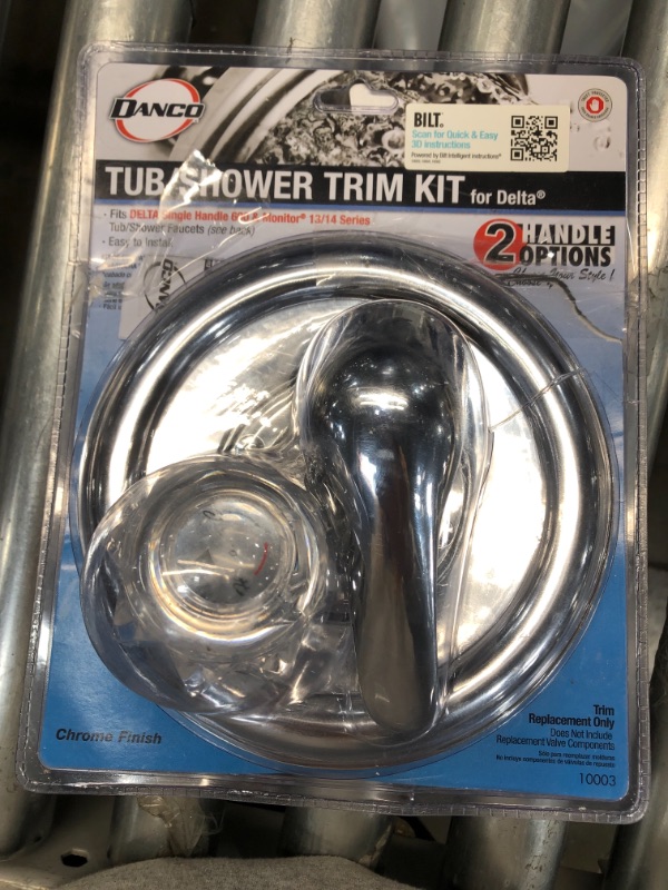 Photo 2 of 1-Handle Valve Trim Kit in Chrome for Delta Tub/Shower Faucets (Valve Not Included)
