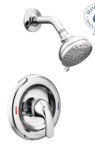 Photo 1 of Adler Single-Handle 4-Spray Shower Faucet in Chrome (Valve Included)
