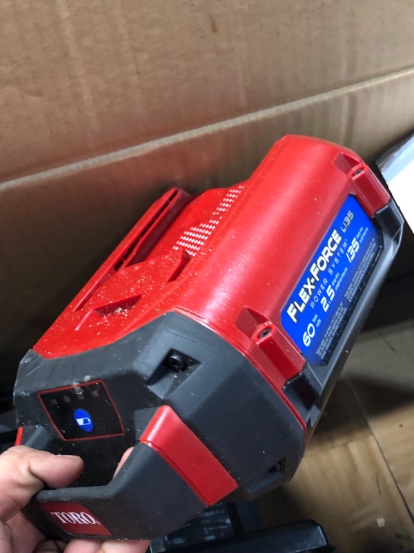 Photo 4 of Toro Flex-Force 16 in. 60-Volt Max Lithium-Ion Battery Electric Cordless Chainsaw, 2.5 Ah Battery and Charger Included
