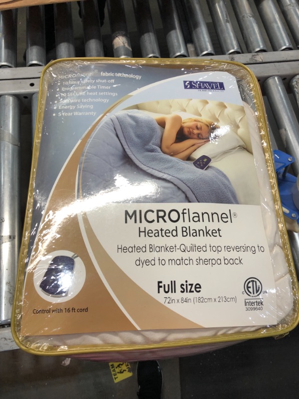 Photo 2 of Shavel Reversible Micro Flannel to Sherpa Full Electric Blanket - Ivory
