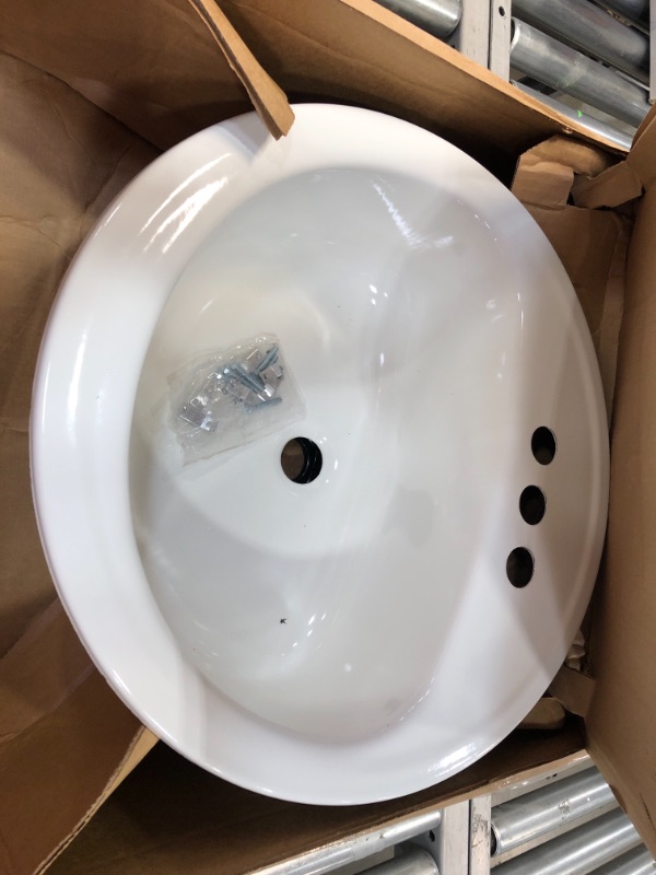 Photo 2 of Bootz Industries Laurel Round Drop-In Bathroom Sink in White