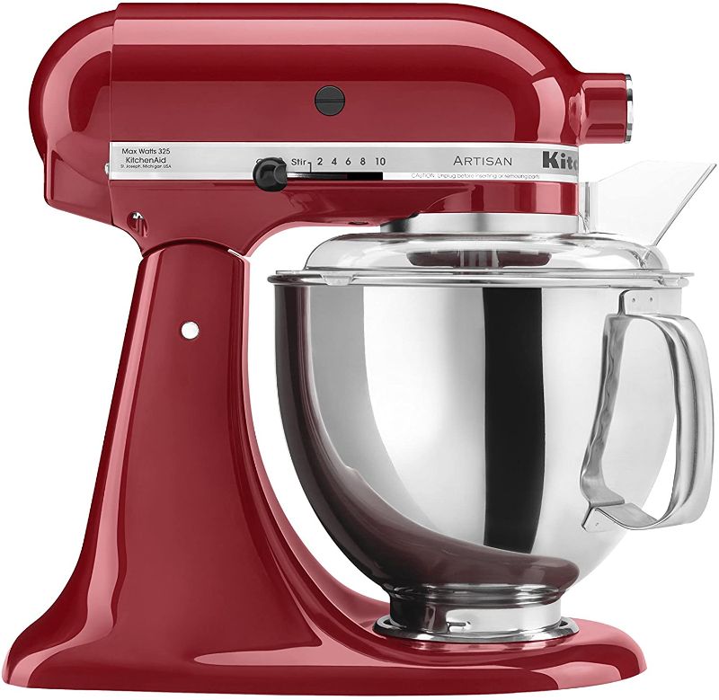 Photo 1 of KitchenAid KSM150PSER Artisan Tilt-Head Stand Mixer with Pouring Shield, 5-Quart, Empire Red
