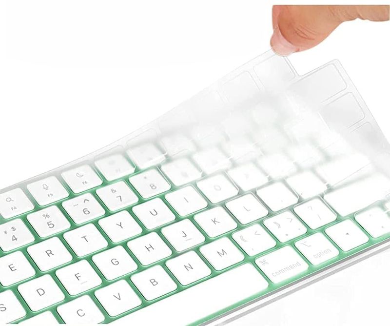 Photo 1 of 3PCKS-Keyboard Cover for 2021 Apple 24" iMac Magic Keyboard with Touch ID A2449 & Magic Keyboard A2450, 24" iMac Magic Keyboard with Touch ID Keyboard Skin Protector - TPU
