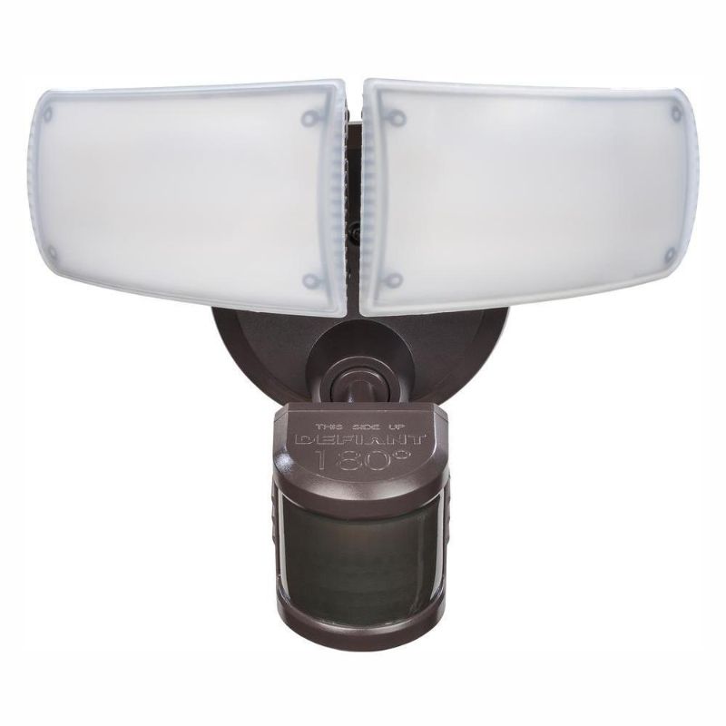 Photo 1 of **incomplete*** Defiant 180Â° Bronze Motion LED Twin Head Flood Light DFI-5997-BZ - New
