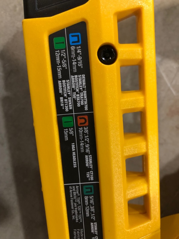 Photo 7 of DAMAGED PACKAGING **
DeWalt 5-in-1 Multi-Tacker and Brad Nailer