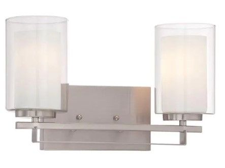 Photo 1 of 
Minka Lavery
Parsons Studio 2-Light Brushed Nickel Bath Wall Mount