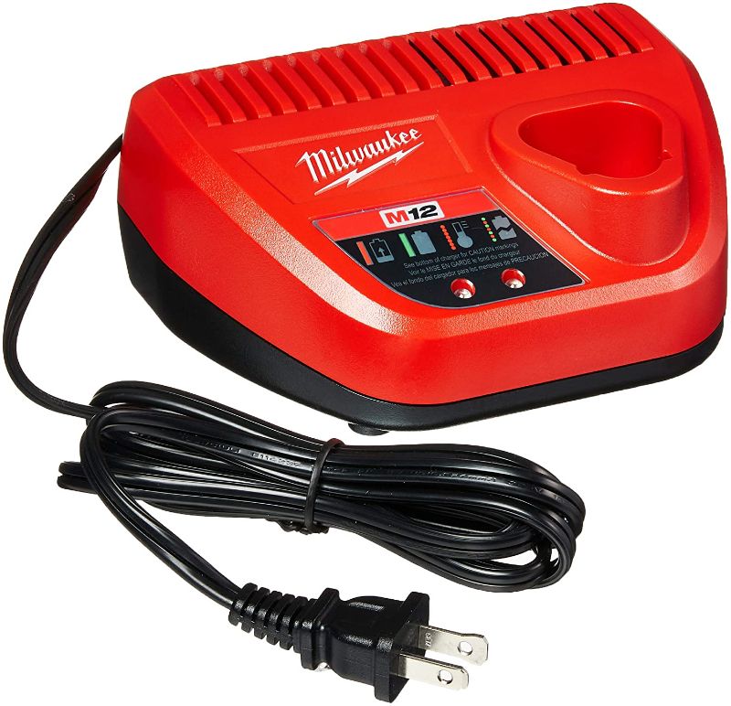 Photo 1 of **READ BELOW**Milwaukee Genuine OEM 48-59-2401 M12 Lithium Ion 12 Volt Battery Charger w/LED Indicating, Red
