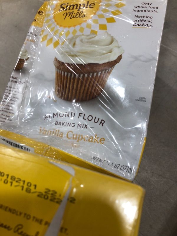 Photo 2 of Simple Mills Almond Flour Baking Mix, Gluten Free Vanilla Cake Mix, Muffin Pan Ready, Good for Baking, Nutrient Dense, 11.5oz, 3 Count
