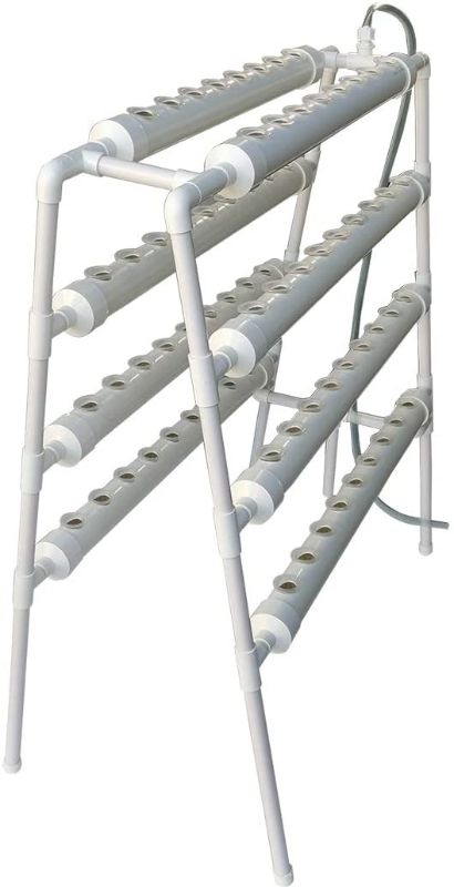 Photo 1 of  Hydroponic 70 Holes Plant Site Grow Kit Garden System Vegetable Ladder Style Double Side -8 Pipes 4 Layer
