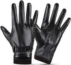 Photo 1 of 2 PAIRS SANKUU Women Leather Gloves, Fleece Lined Winter Warm Gloves with Full-Hand Touchscreen MEDIUM.
