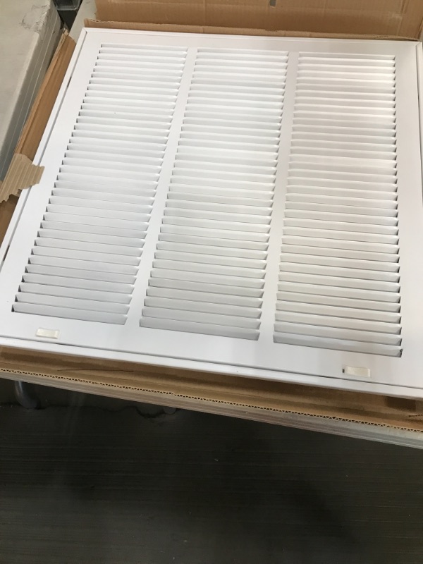 Photo 1 of 20"w X 20"h Steel Return Air Grilles - Sidewall and Ceiling - HVAC Duct Cover - White [Outer Dimensions: 21.75"w X 21.75"h]
