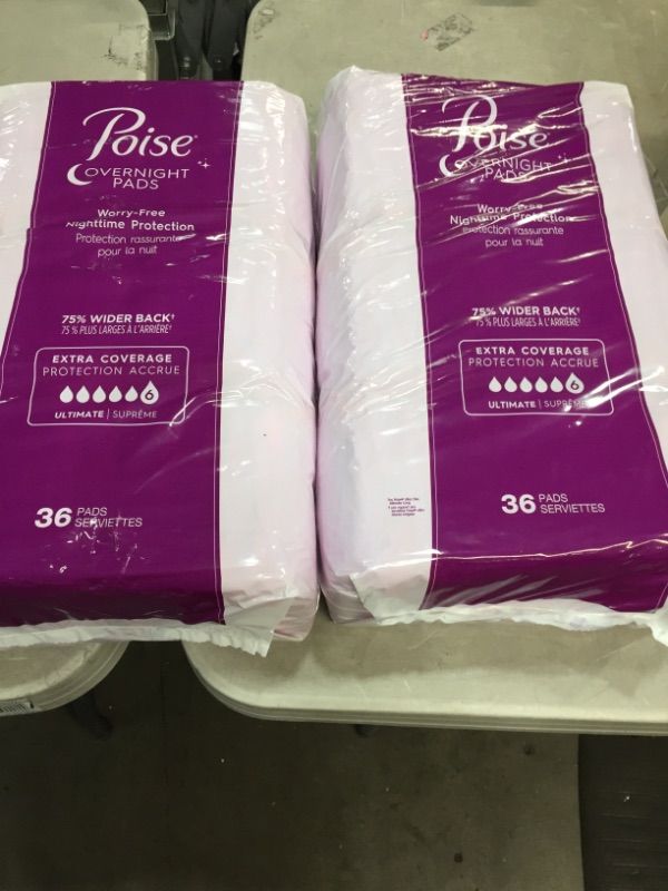 Photo 1 of 
POISE ULTIMATE EXTRA COVERAGE PADS 72