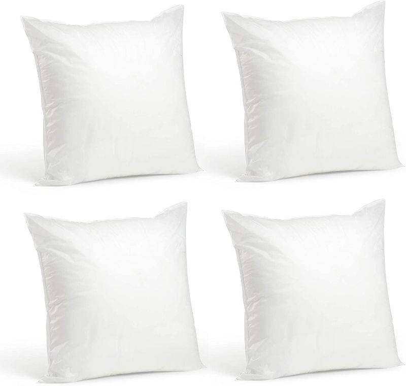 Photo 1 of 
Foamily Throw Pillows Insert Set of 4-20 x 20 Insert for Decorative Pillow Covers - Made in USA - Bed and Couch Pillows