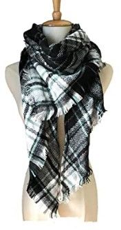 Photo 1 of 2 TOTAL, Wander Agio Womens Warm Long Shawl Winter Wraps Large Scarves Knit Cashmere Feel Plaid Triangle Scarf
