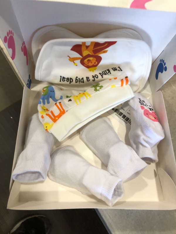 Photo 2 of Baby Gift Set for Baby Boys & Girls – Newborn Baby Socks, Baby Bibs, & Baby Hat – Cute and Funny Baby Shower Gifts, Baby Items, Unisex Newborn Baby Clothes, Baby Registry Search
