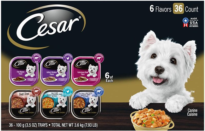 Photo 1 of  best buy 04/2022 Cesar Gourmet Wet Dog Food Variety Packs – 36 Trays