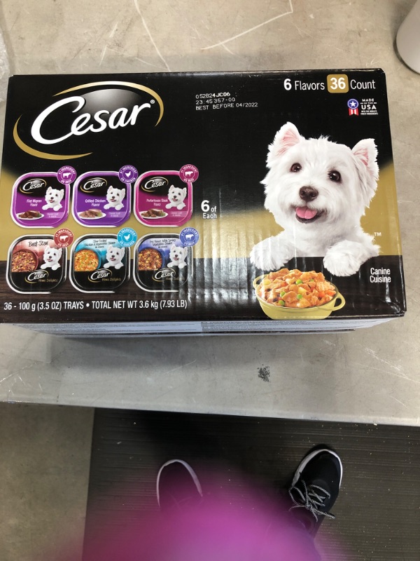 Photo 2 of  best buy 04/2022 Cesar Gourmet Wet Dog Food Variety Packs – 36 Trays