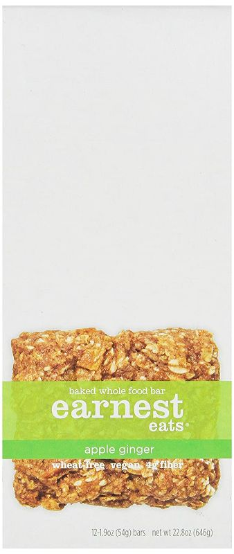 Photo 3 of  expires 01/24/2022 Earnest Eats Chewy Breakfast Bars with Whole Grain Oats and Almond Butter, Superfood, Vegan, Omega 3, Apple Ginger, 1.9 oz Bars, Pack of 12, 22.8 Ounce