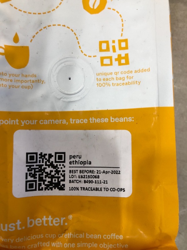 Photo 3 of  best before 04/21/2022 2 bags Ethical Bean Sweet Espresso Medium Dark Roast Fairtrade Organic Whole Bean Coffee (12 oz Bag)