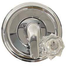 Photo 1 of 1-Handle Valve Trim Kit in Chrome for Delta Tub/Shower Faucets (Valve Not Included)
