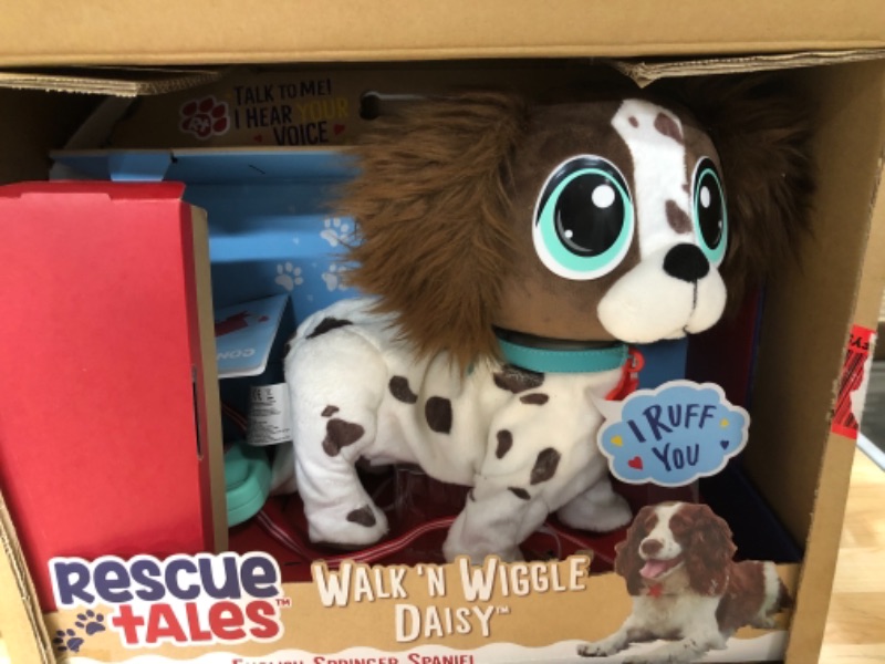 Photo 2 of Little Tikes Rescue Tales Walk 'n Wiggle Daisy Remote Control Soft Plush Stuffed Animal Toy, 10 Voice Commands, Silly Dance Mode Playset- Gifts for Kids, Toys for Girls & Boys Ages 4 5 6+ Years Old
