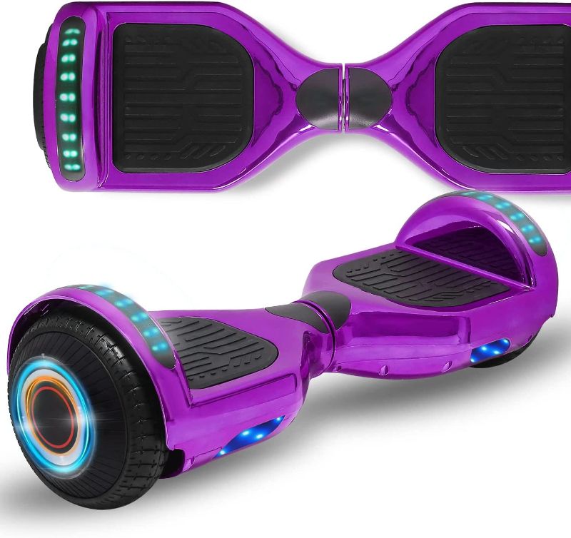 Photo 1 of LongtimeUSA 6.5" Flashing Wheels Rechargeable Battery Self Balancing Scooter Electric Hoverboard for Kids and Adult Bluetooth Speaker LED Lights UL2272
