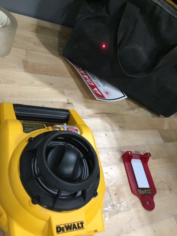 Photo 3 of 150 ft. Red Self-Leveling Rotary Laser Level with Detector & Clamp, Wall Mount, Remote, Bag, 
