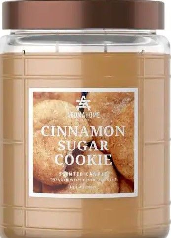 Photo 1 of (3 pack) 18 oz. Cinnamon Sugar Cookie Scented 2 wick Candle Jar
