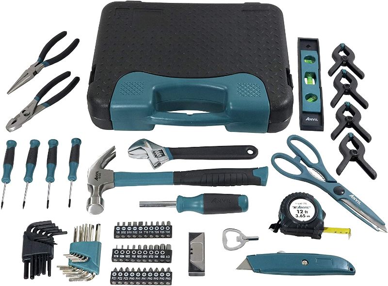Photo 1 of **MISSING TOOLS**
Anvil A76HOS 76 Piece Homeowner’s Tool Set w/ Scissors, Pliers, Hammer, Screwdrivers, and More (Bi-Fold Plastic Carrying Case Included)
