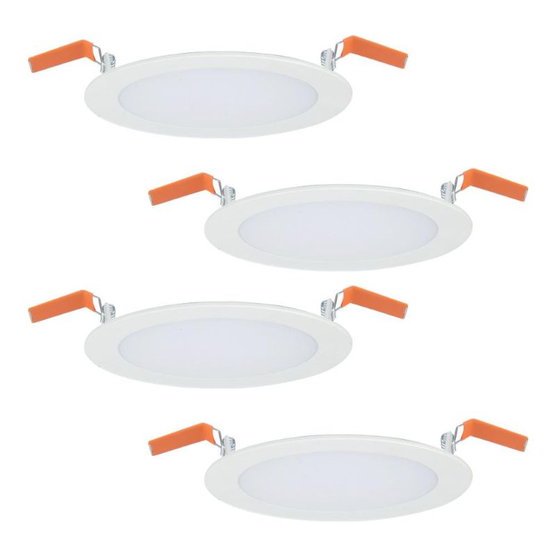 Photo 1 of **ONE MISSING**
HLB 6 in. Color Selectable New Construction or Remodel Canless Recessed Integrated LED Kit (4-Pack)
