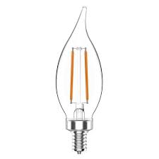 Photo 1 of 40-Watt Equivalent B11 Non-Dimmable Clear Glass Filament LED Vintage Edison Light Bulb Soft White 2700K (16-Pack)
