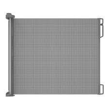 Photo 1 of 33 in. H Outdoor Retractable Gate, Extra Wide, Gray 2 Pack 
